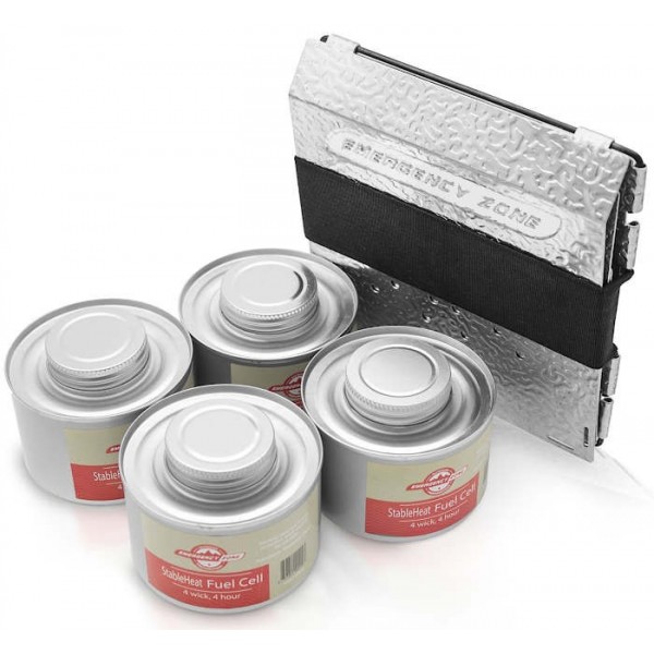 Fold Flat Aluminum Stove with 4 StableHeat Fuel Cells