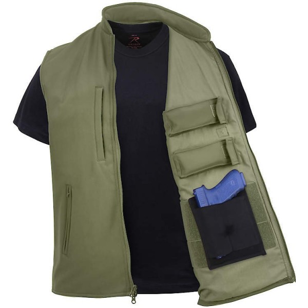 Rothco Concealed Carry Soft Shell Vest Olive Drab