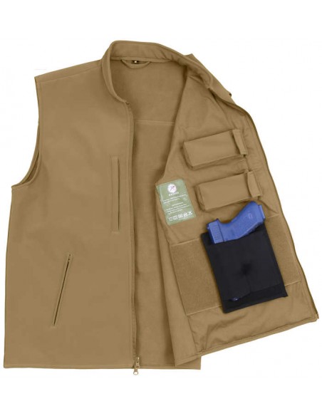 Rothco Concealed Carry Soft Shell Vest Khaki