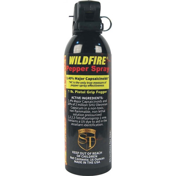 Wildfire 1.4% MC 1 lb Pepper Spray Fire Master Fogger with Pistol Grip
