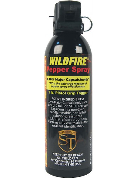 Wildfire 1.4% MC 1 lb Pepper Spray Fire Master Fogger with Pistol Grip