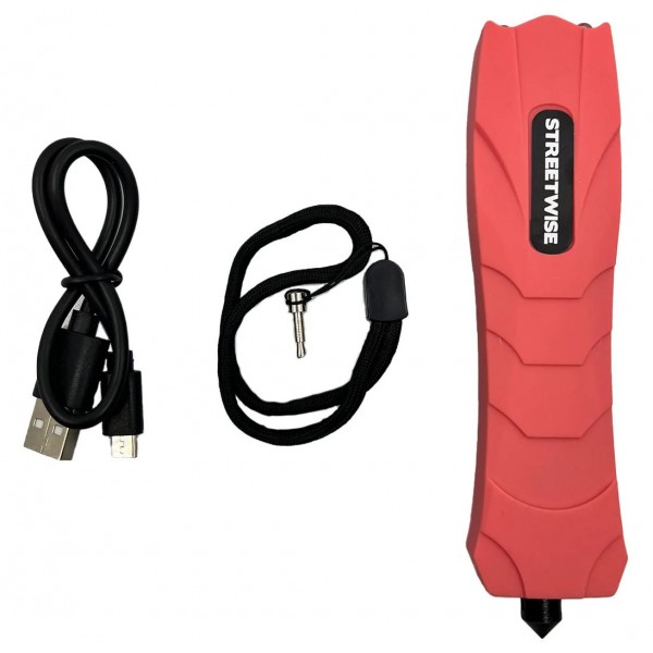 Serpent Stun Gun 83 Million Volts with Disable Pin & Window Breaker Pink Style