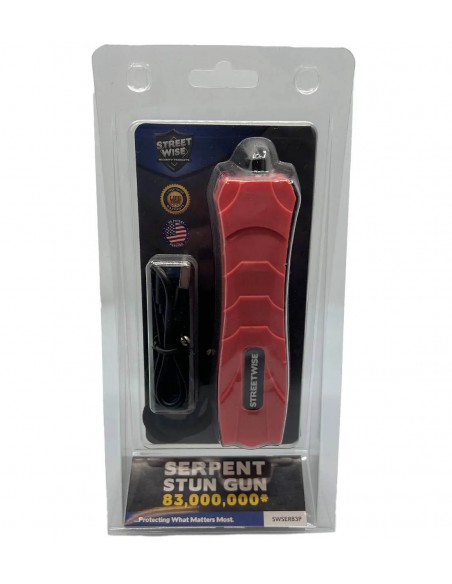Serpent Stun Gun 83 Million Volts with Disable Pin & Window Breaker Pink Style