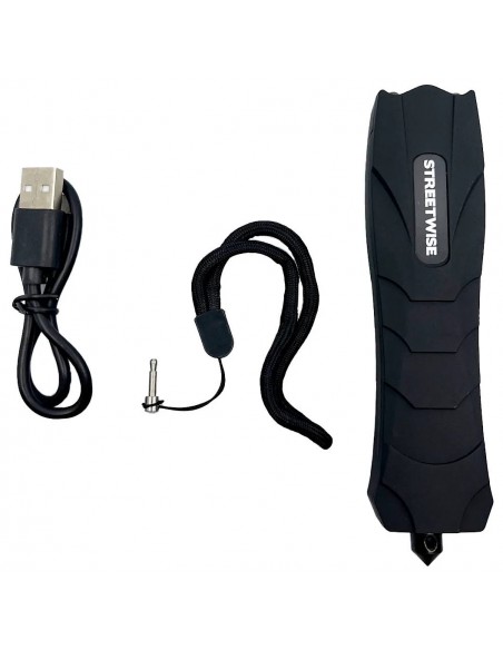 Serpent Stun Gun 83 Million Volts with Disable Pin & Window Breaker Black Style