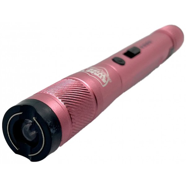 Pink Streetlight Rechargeable Stun Gun Flashlight 84 Million Volts