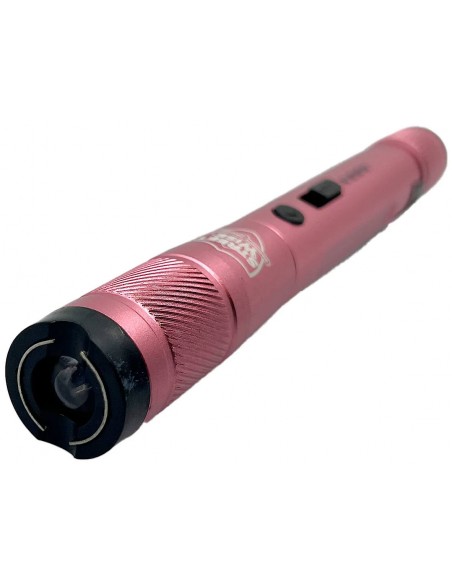 Pink Streetlight Rechargeable Stun Gun Flashlight 84 Million Volts