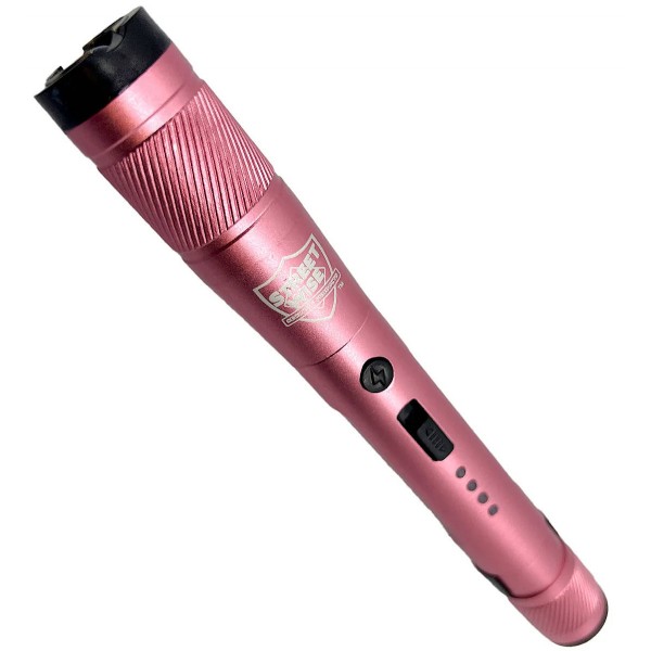 Pink Streetlight Rechargeable Stun Gun Flashlight 84 Million Volts
