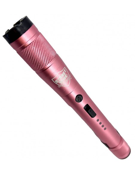 Pink Streetlight Rechargeable Stun Gun Flashlight 84 Million Volts