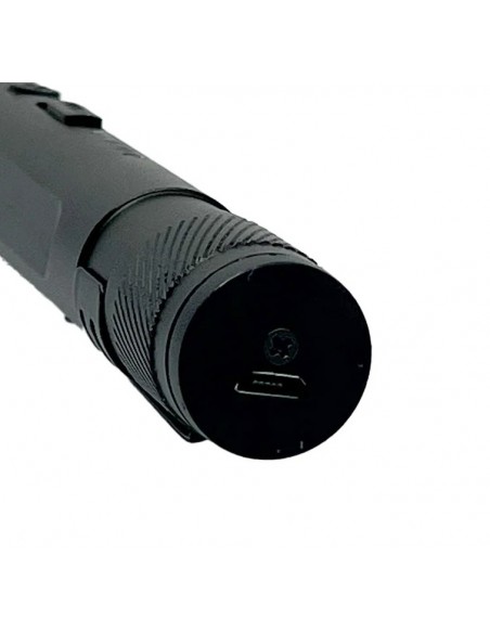 Black Streetlight Rechargeable Stun Gun Flashlight 84 Million Volts