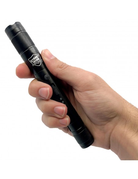 Black Streetlight Rechargeable Stun Gun Flashlight 84 Million Volts