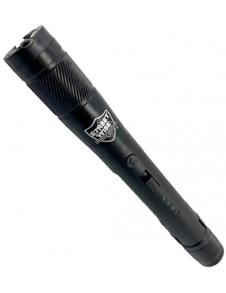 Black Streetlight Rechargeable Stun Gun Flashlight 84 Million Volts