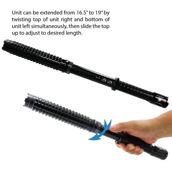 StreetWise Attitude Adjuster Stun Gun Baton Flashlight 27 Million Volts