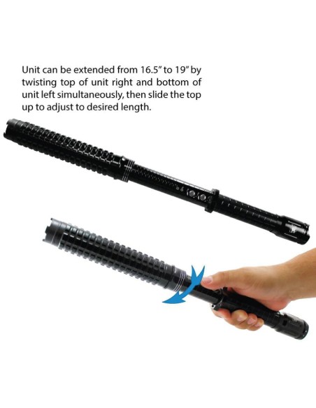 StreetWise Attitude Adjuster Stun Gun Baton Flashlight 27 Million Volts