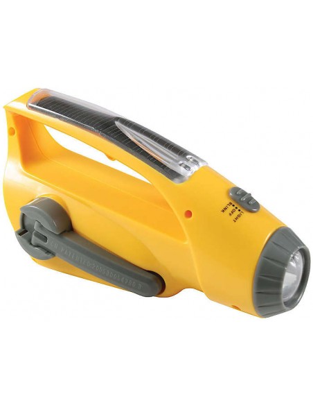 Rothco Solar and Wind Up Flashlight with Radio