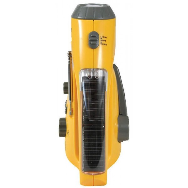 Rothco Solar and Wind Up Flashlight with Radio