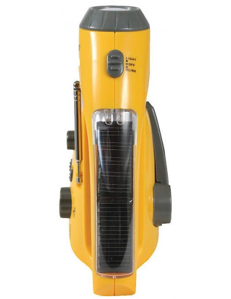 Rothco Solar and Wind Up Flashlight with Radio