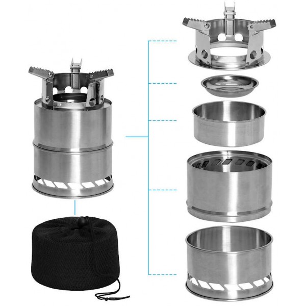 Rothco Stainless Steel Portable Backpacking Camping Stove