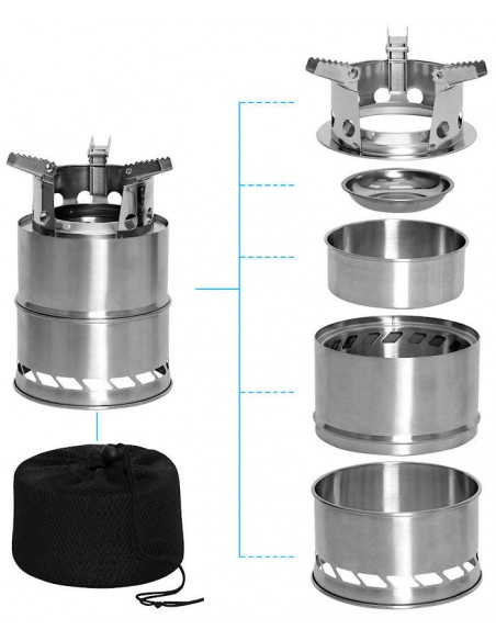 Rothco Stainless Steel Portable Backpacking Camping Stove