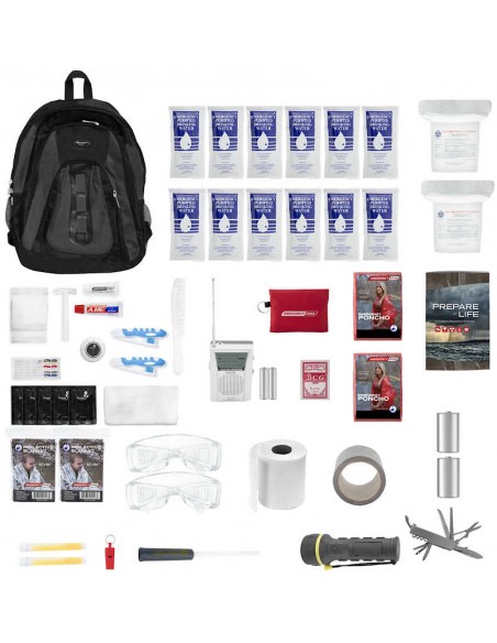 2 Person Essentials Emergency Survival Kit with Backpack (72+ Hours)