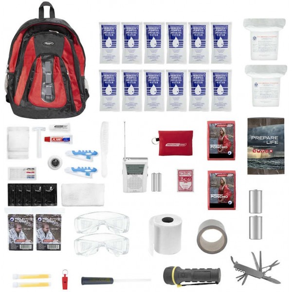 2 Person Essentials Emergency Survival Kit with Backpack (72+ Hours)