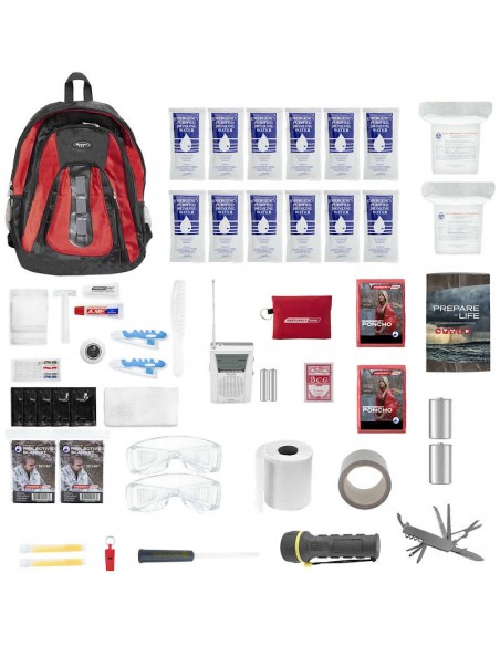 2 Person Essentials Emergency Survival Kit with Backpack (72+ Hours)