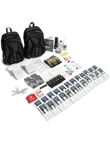 4 Person Essentials Emergency Survival Kit with 2 Backpacks (72+ Hours)