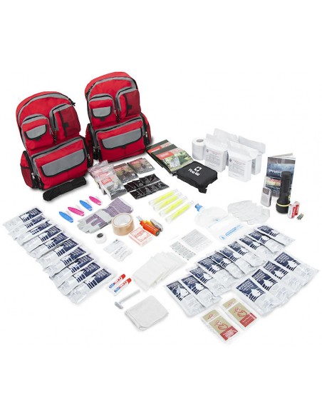 4 Person Family Prep Emergency Survival Kit with 2 Backpacks
